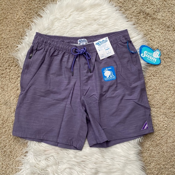 {Mr. Swim} Side Striped Volley Swim Trunks in Lavender - Men’s XXL - NWT - Picture 4 of 10